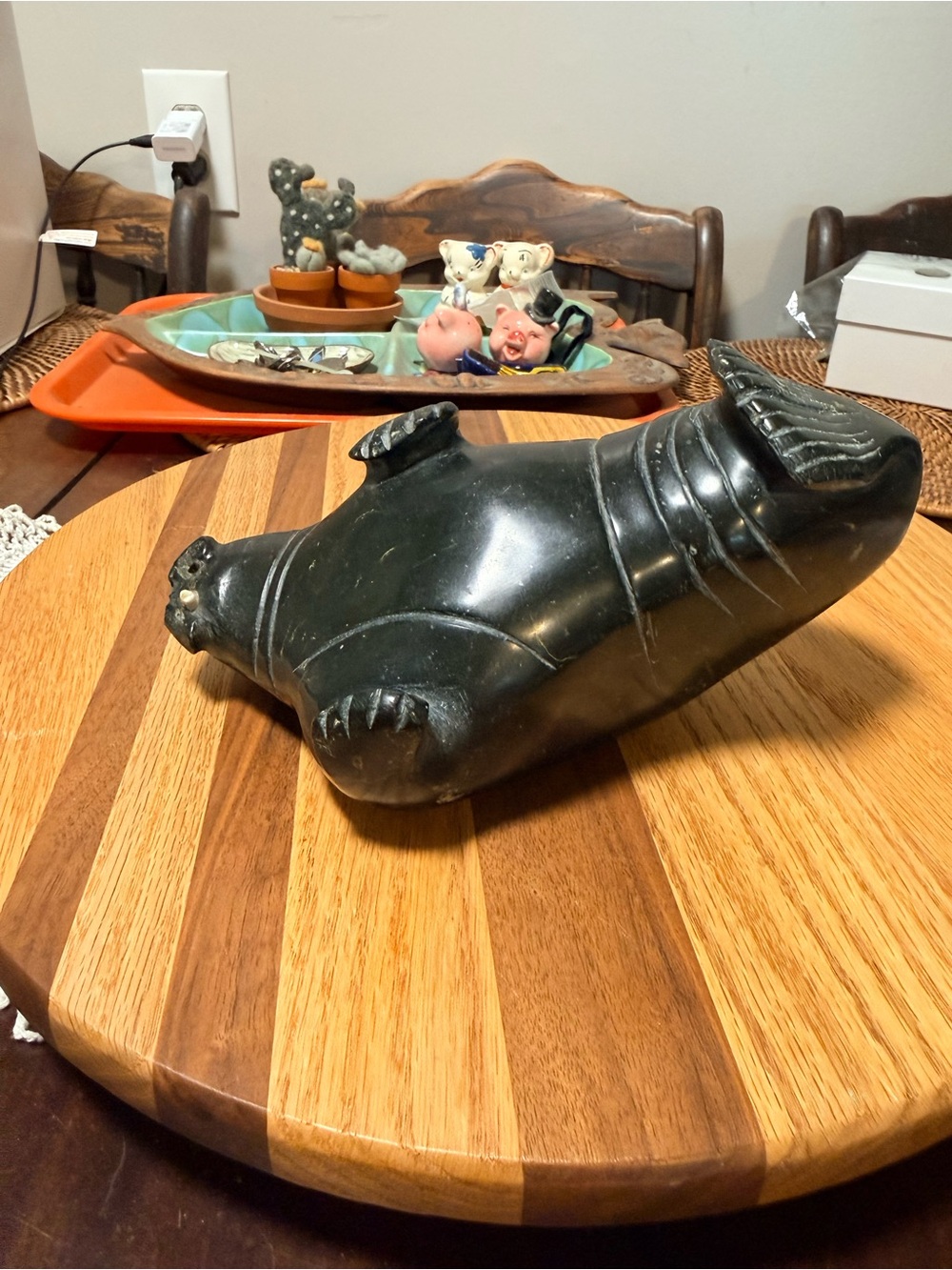 Authentic Bart Hanna Signed Vintage Inuit Walrus Carving